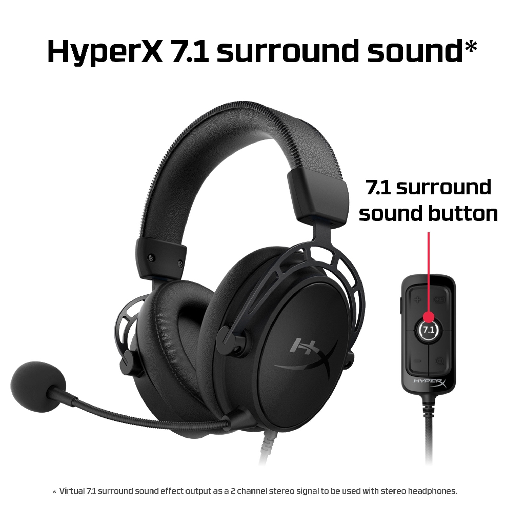 HyperX 7.1 Surround Sound Gaming Headset with Microphone